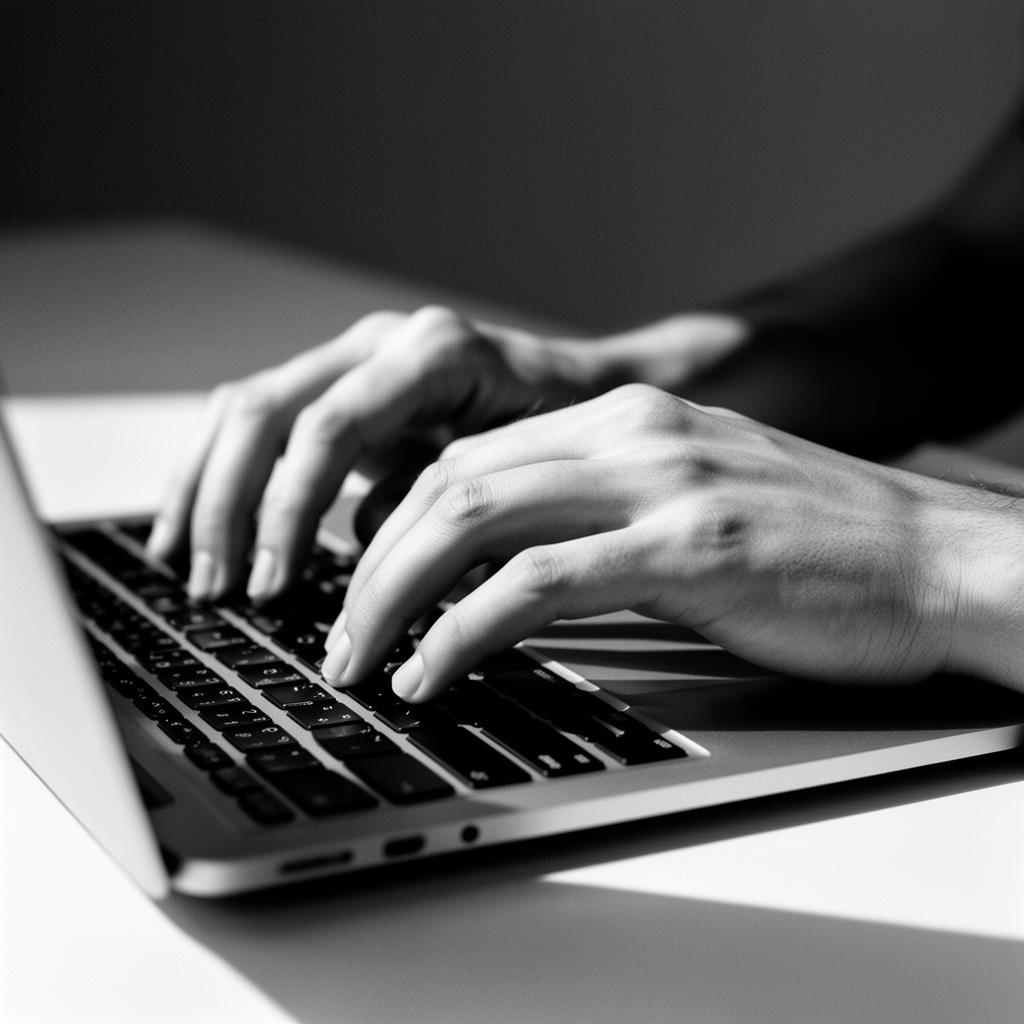 Arbeit am Laptop
